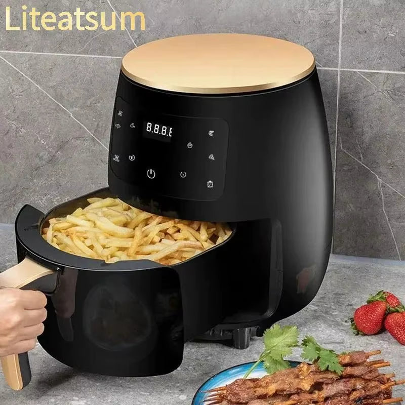 6L Large Capacity Digital Touch Air Fryer Multi Use Non Stick Energy Saving Easy Clean Oven for Household Kitchen Cooking