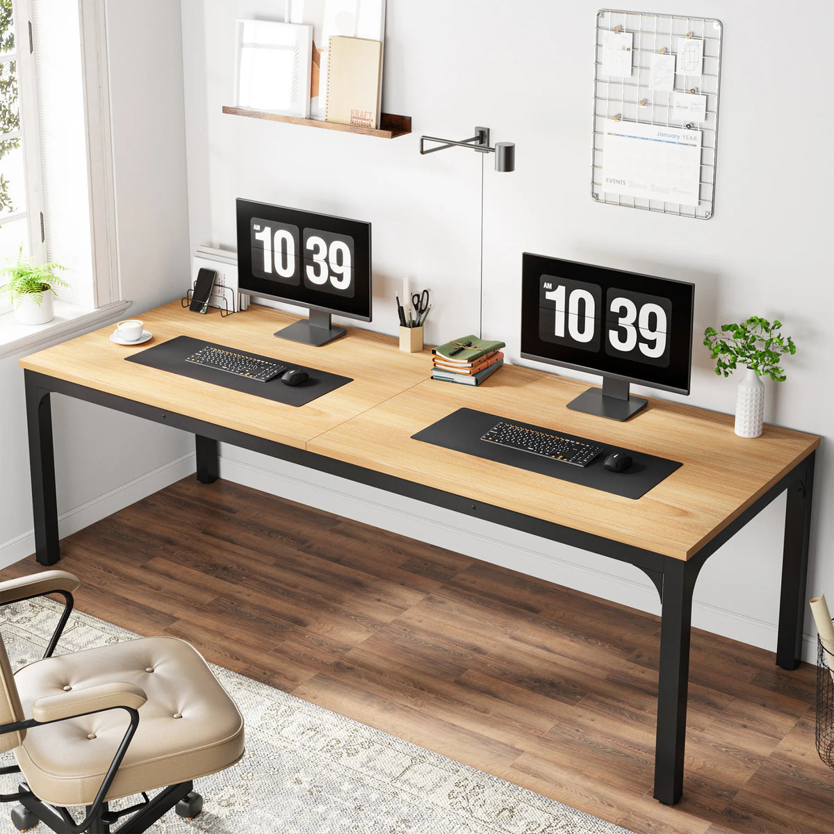Tribesigns 78.7-Inch Extra Long Dual Workstation Desk for Home Office