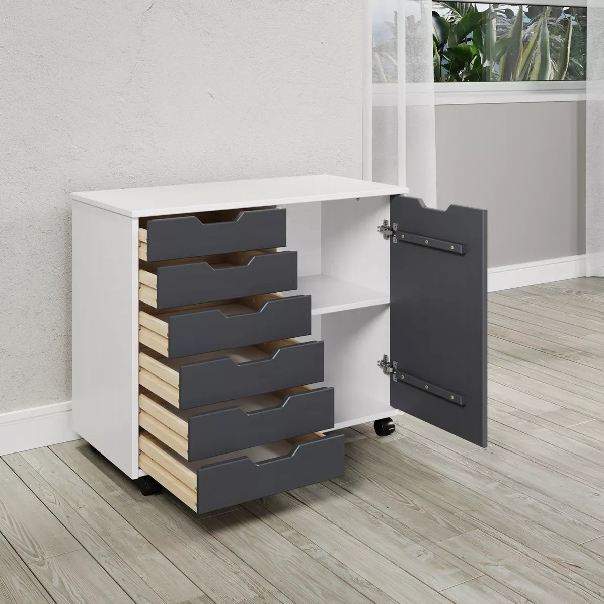 6 Door Drawer Roll Cart