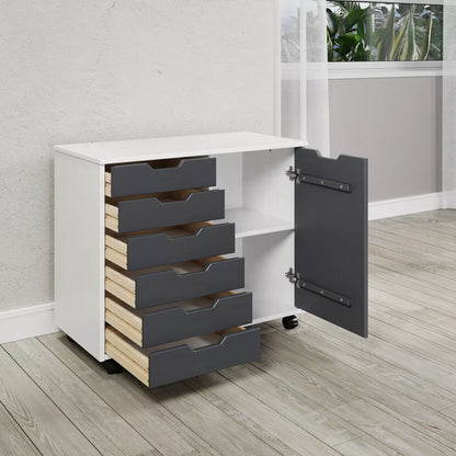 6 Door Drawer Roll Cart