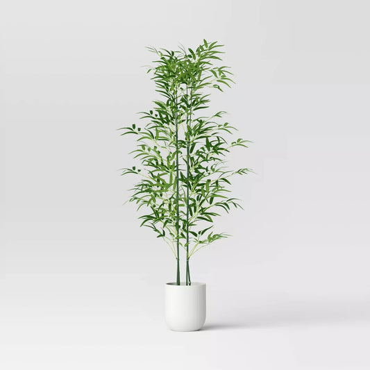 55-Inch Large Artificial Bamboo Leaf Tree 