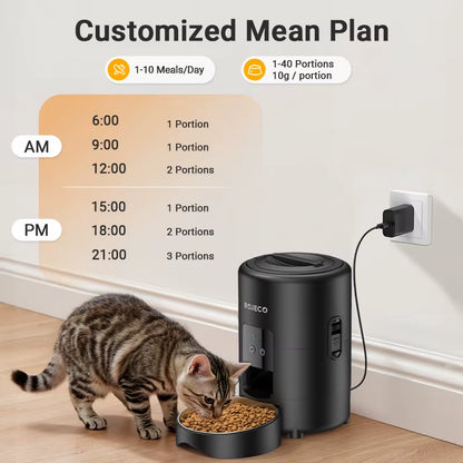ROJECO Automatic Cat Feeder 2L Smart Pet Food Kibble Dispenser Wifi App Remote Control Dog Feeder for Pet Cat Dog Accessories