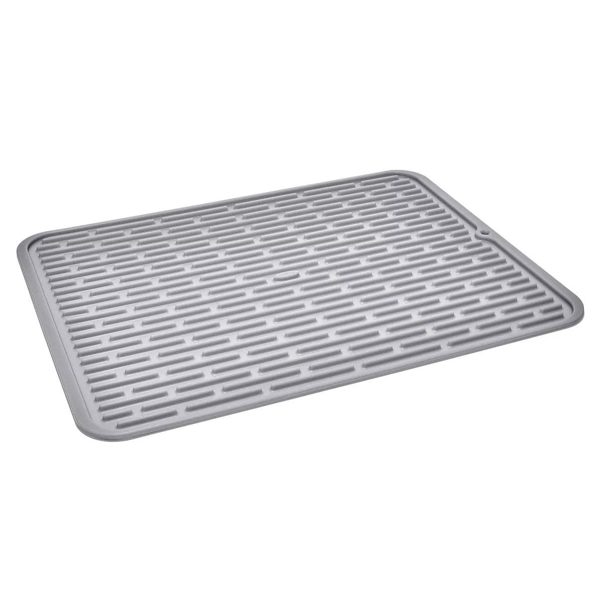 Large Gray Silicone Dish Drying Mat - Dishwasher-Safe Drying Rack, 16.9" x 12.5