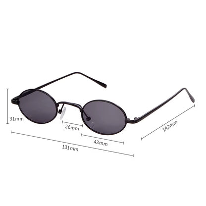 Skinny Steampunk Oval Sunglasses 2020 Women Vintage Small Steam Punk Goggles Designer Gold Tiny Sun Glasses Shades SN229