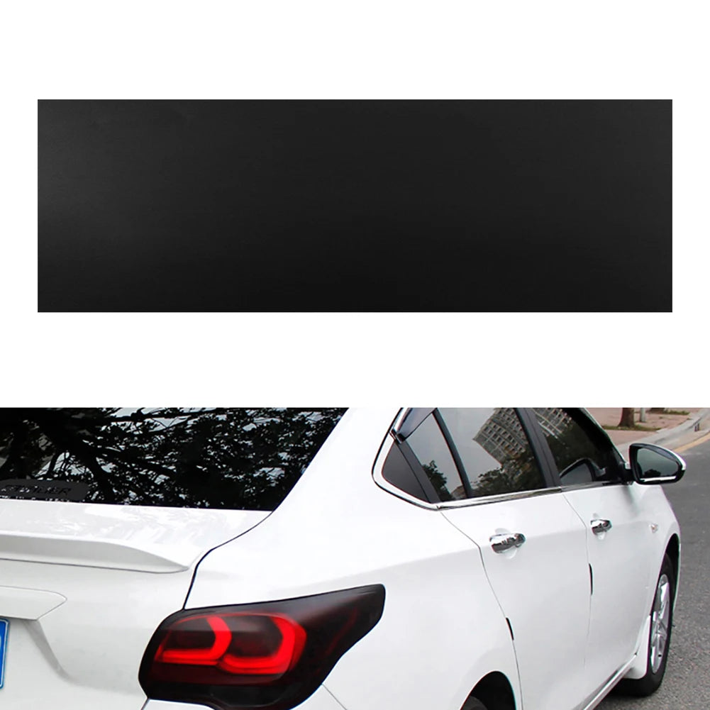 Matt Black Car Headlight and Taillight Tint Vinyl Film - Flexible, Removable, UV-Resistant PVC Sheet for Glass Applications