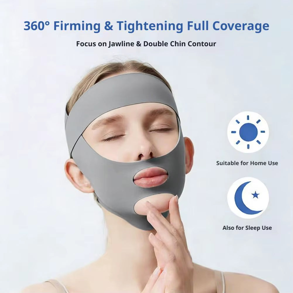 Facial Slimming Bandage for Relaxation and Lift - Double Chin Reduction and Facial Contouring Massage Belt