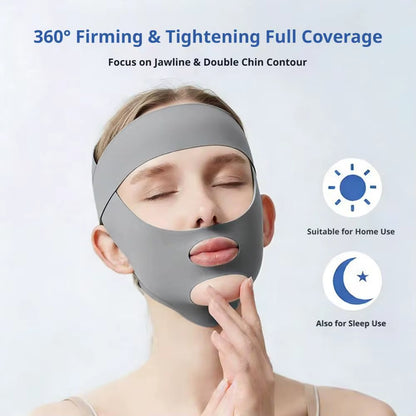 Facial Slimming Bandage for Relaxation and Lift - Double Chin Reduction and Facial Contouring Massage Belt