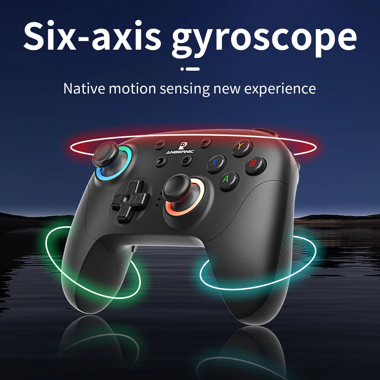 ANBERNIC RG P01 Gamepad Wireless Gaming Controller  Trigger Joystick Macro Key RGB Breathing Light for Switch PC Android IOS