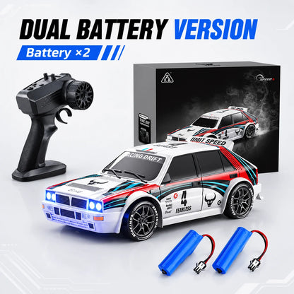 ZNLYRION 1:24 Scale RC Drifting Race Car - 4WD, Adjustable Speed (20Km/H), Includes Spare Drift Tires, LED Headlights and Taillights, Ideal for Boys and Adults