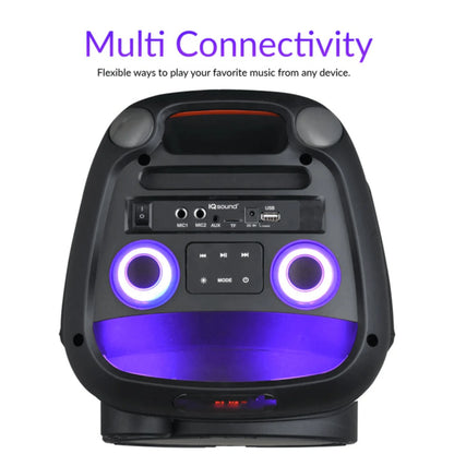 IQ Sound CYBER FLEX8 8-Inch Portable Bluetooth Speaker