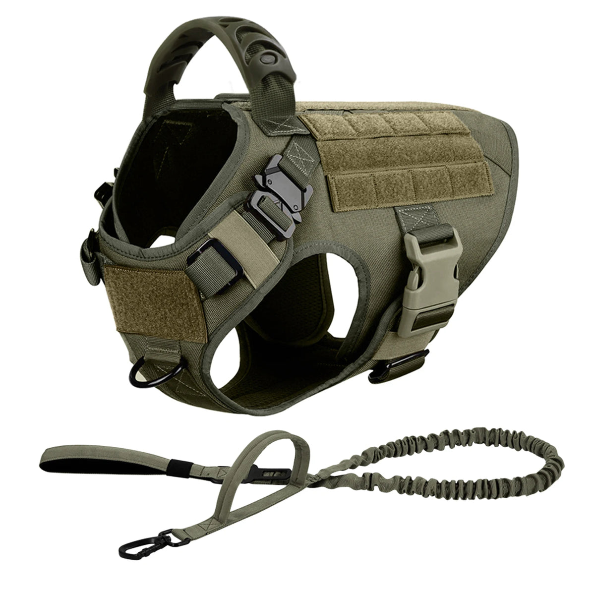 Large Dog Harness and Leash Set for German Shepherds and Malinois - Training and Walking Vest with Collar for Medium to Large Dogs