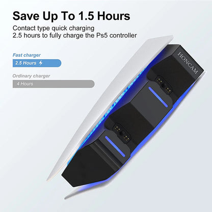 For PS5 Type-C Dualsense Charging Station Dual Charging Dock Charger Stand for Playstation 5 Dualsense Wireless Game Controller