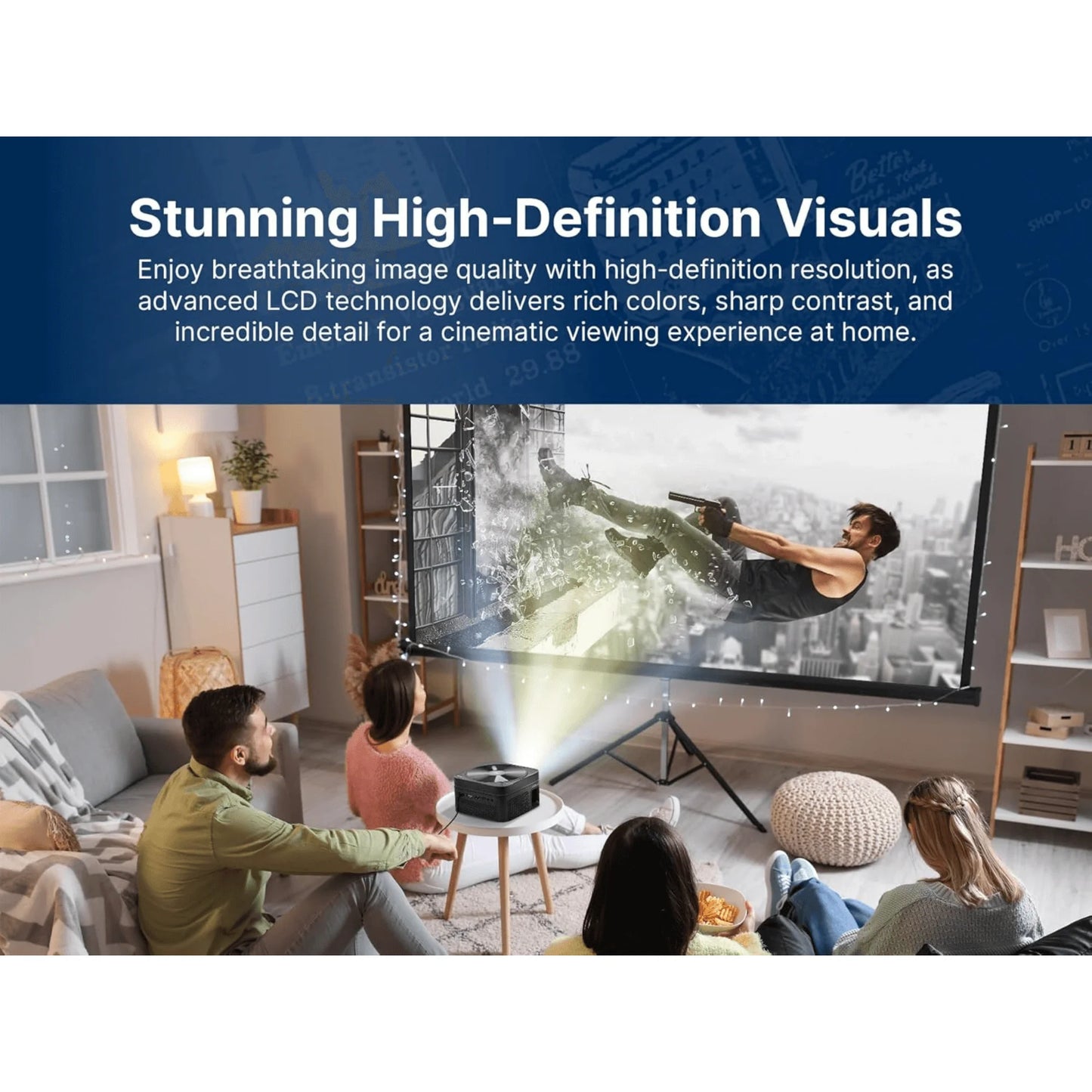 Emerson 120" Home Theater LCD Projector with Built-In DVD Player