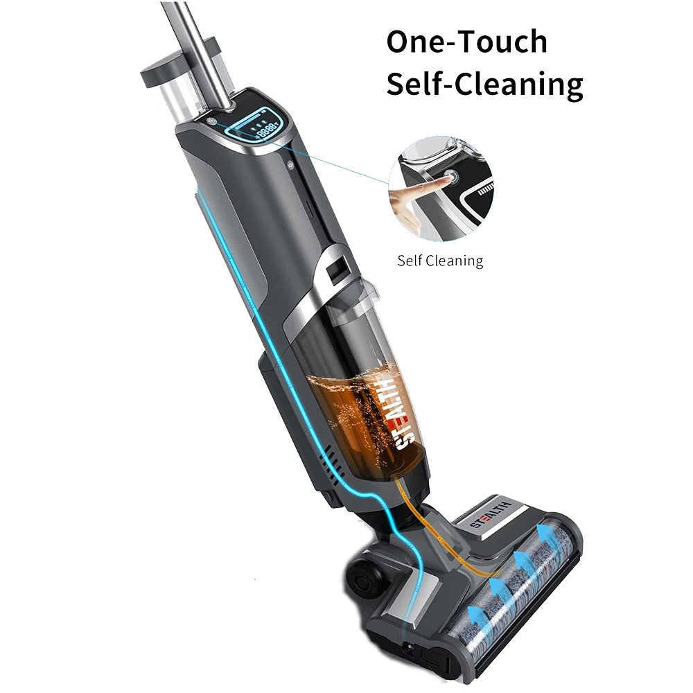  Cordless Electric Mop, Lightweight, 30 Minutes Long Running Time, Self Cleaning, Suitable for Wet Dry Vacuums, Hard Floors and Area Rug