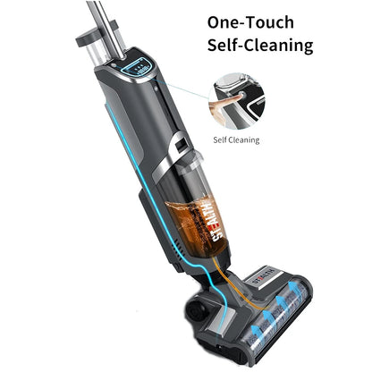  Cordless Electric Mop, Lightweight, 30 Minutes Long Running Time, Self Cleaning, Suitable for Wet Dry Vacuums, Hard Floors and Area Rug