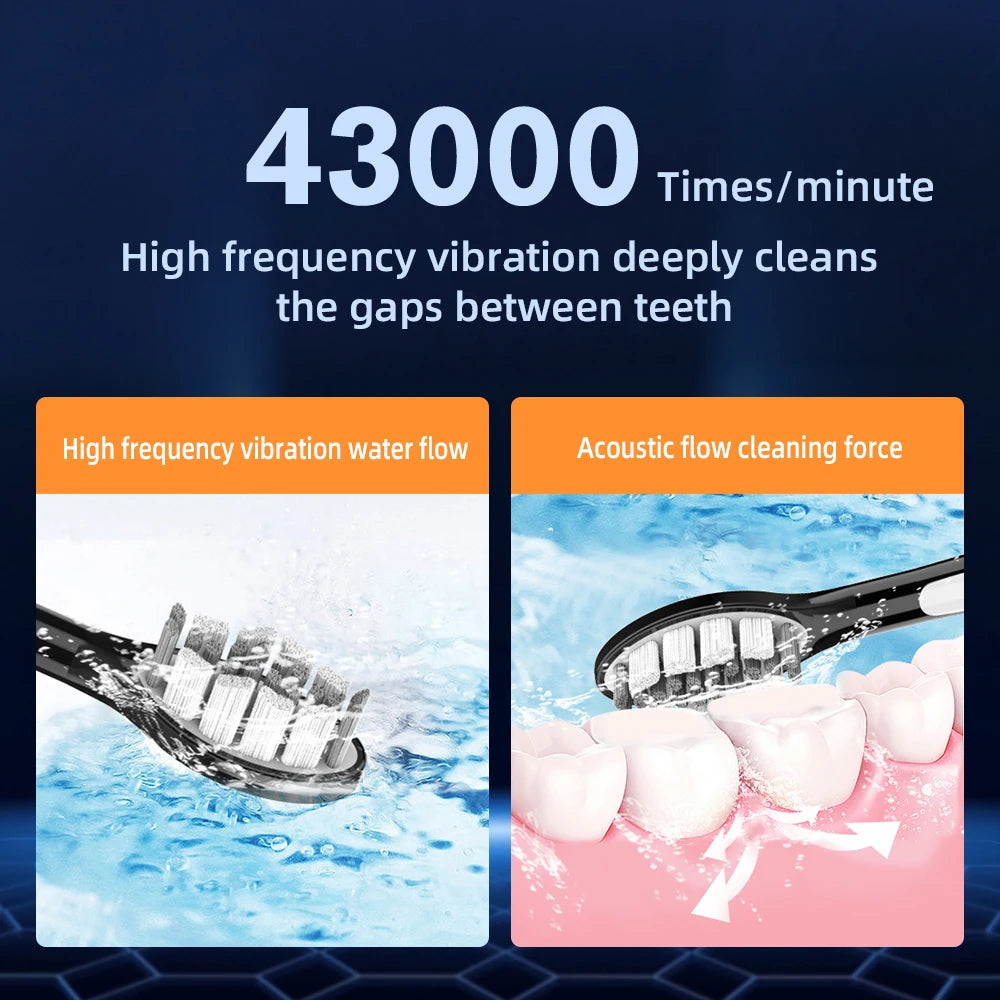 S9 Sonic Electric Toothbrush Cordless USB Rechargeable Whitening Toothbrush Waterproof Ultrasonic Automatic Tooth Brush