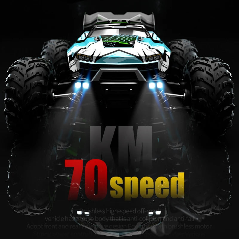 Wltoys 16101 Pro 1:16 Scale 75KM/H 4WD Remote Control Car with LED Lights - High-Speed Drift Monster Truck for Children