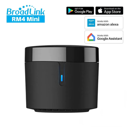 Broadlink RM4 Mini Smart Infrared Home Remote Control Aleax Voice Control Compatible with Google Home & & Alexa Smart Home HUB