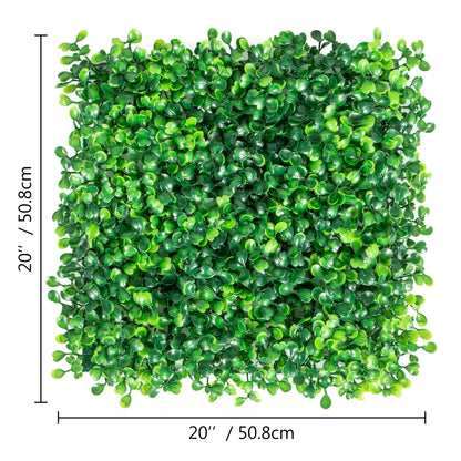 Succebuy Artificial Boxwood Hedge Wall Panels - 24 Pieces, 20x20/24x16 Inches, Green Grass Backdrop for Decorative Use
