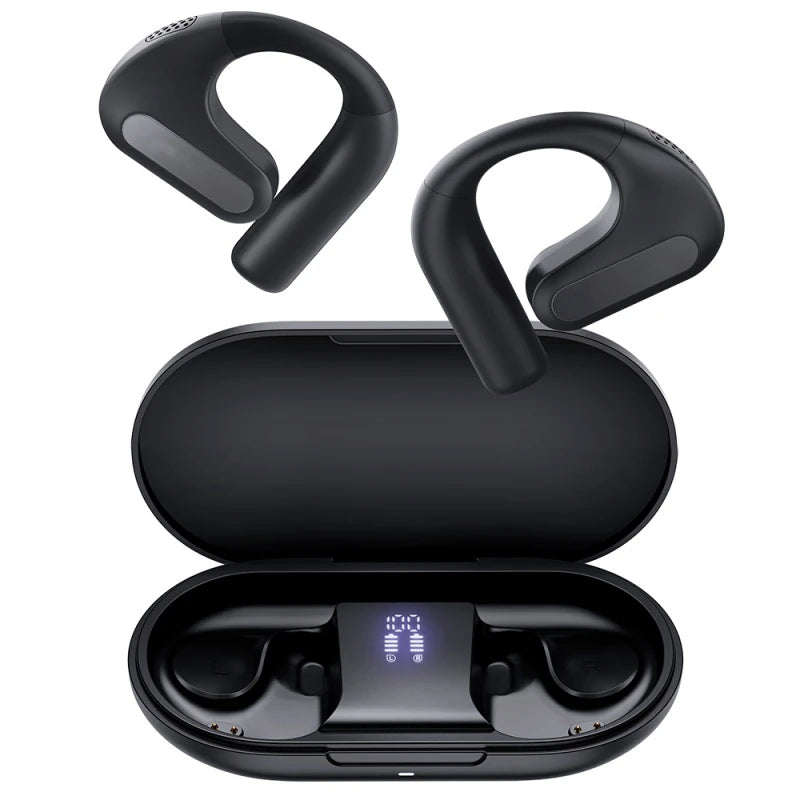 Blitzmax BM-CT2 Open Ear Headphones LED Power Display 16.2Mm Dynamic Drivers Deep Bass 60H Playtime Protable Earphone