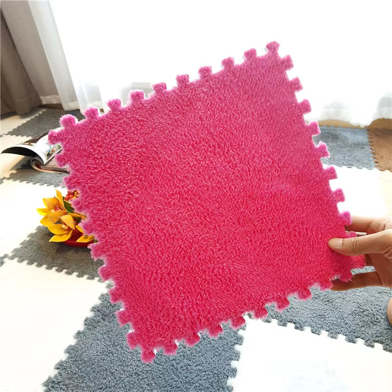 Soft Plush Baby Play Mat EVA Foam Children'S Carpet Interlocking Exercise Tiles Floor Carpet and Rug for Kids Pad 30*30 CM