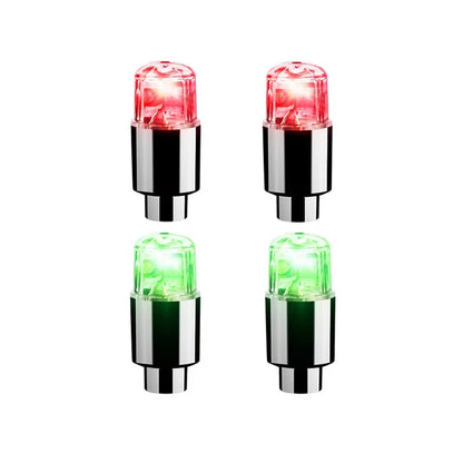 Durable Tire Valve Cap Lights - 2/4/8 Pack for Cars, Motorcycles, and Bicycles