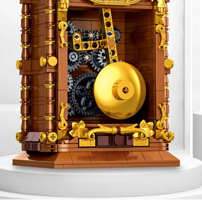 MOC Classic Retro Series Swing Clock Building Blocks with Pendulum Construction DIY Assemble Brick Set Gift Boy Child Kids Adult