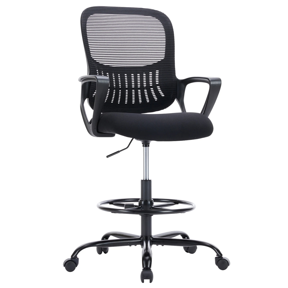 JHK Ergonomic Mesh Backrest Office Chair with Adjustable Height and Rolling Wheels for Home and Gaming Use