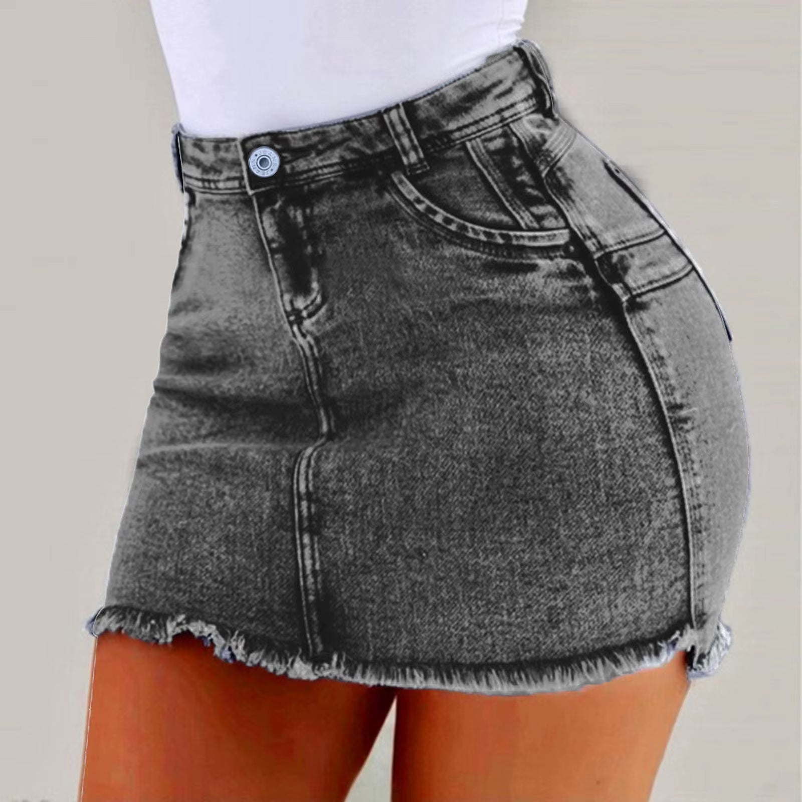 Mini Skirt Women'S Wash Mini Female Short Skirts Summer Women'S Sexy Denim Skirt Skirts for Women Knee Length Casual