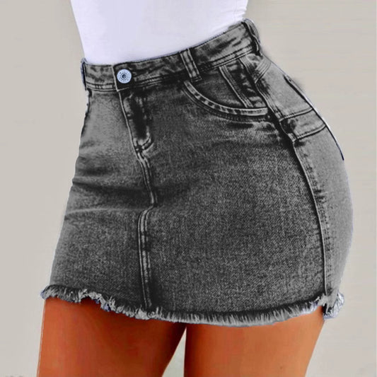 Mini Skirt Women'S Wash Mini Female Short Skirts Summer Women'S Sexy Denim Skirt Skirts for Women Knee Length Casual