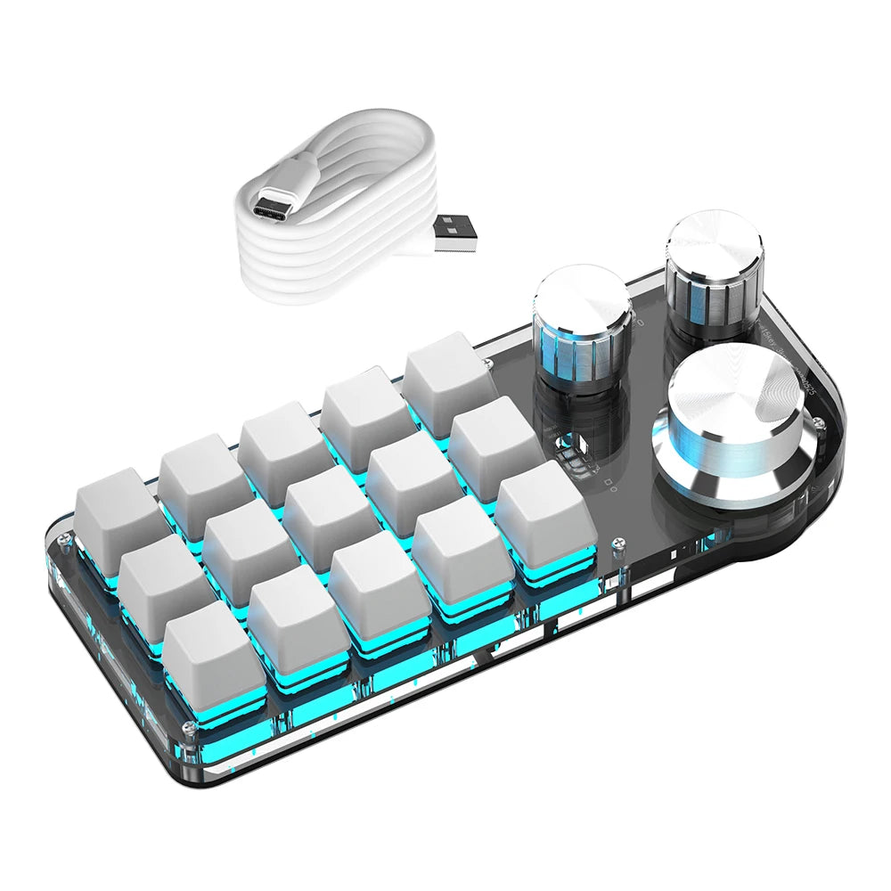 Programming Custom Bluetooth Macro Keyboard RGB Mechanical Keyboard for Mechanical Hotswap Macropad Photoshop Gaming Keypad