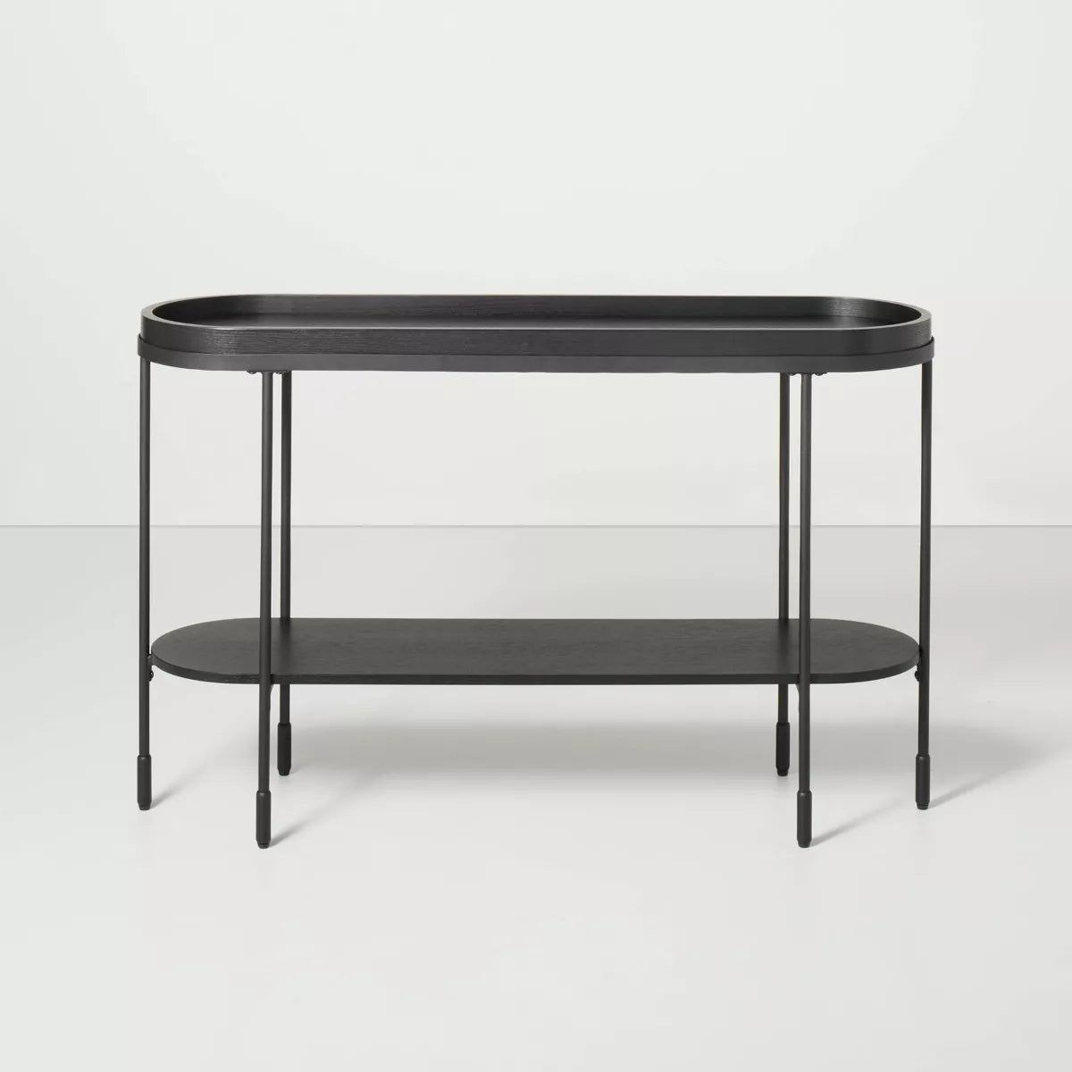 Wood & Metal Console Table - Black 