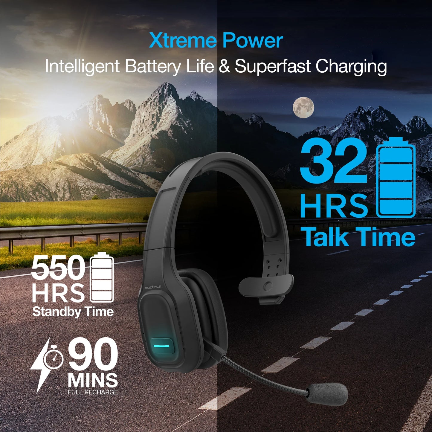Naztech NXT-700 Xtreme Noise Cancelling Headset for Car Use