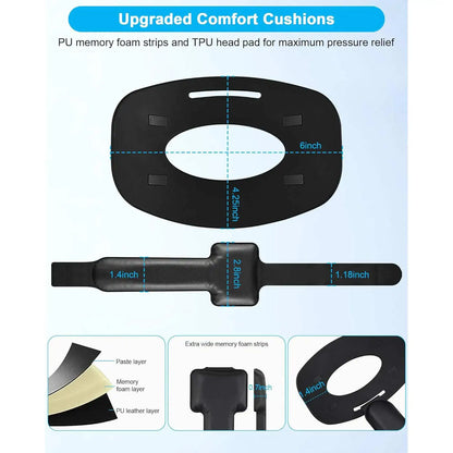 TRANSNOVO Ergonomic Adjustable Head Strap for Oculus Quest 2 and Meta Quest 2 - Enhanced Comfort VR Accessory