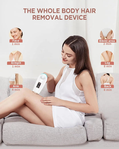 999900 Flashes IPL Hair Removal Device for Safe, Permanent, and Painless Treatment on Face and Body for Home Use by Men and Women