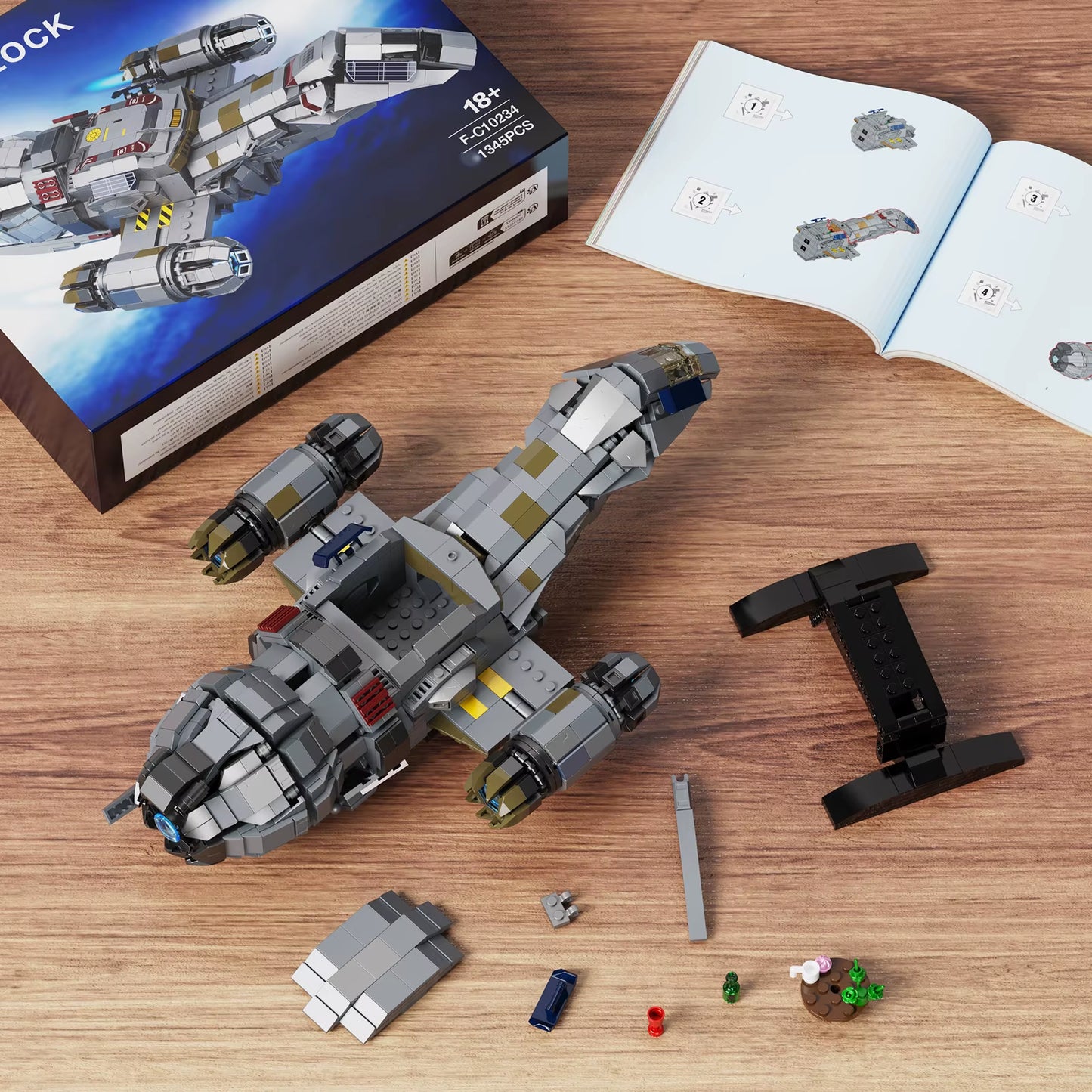 Spaceship Building Blocks Shuttle Firefly-Class Bricks Toys with Display Stand Space Fans Gifts(1345 Pieces)