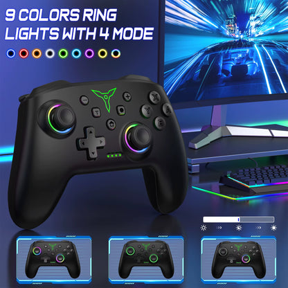 Q218 Wireless Switch Controller for Nintendo Switch/Oled/Lite/Android/Ios/ PC with Programmable,Turbo,6-Axix Gyro