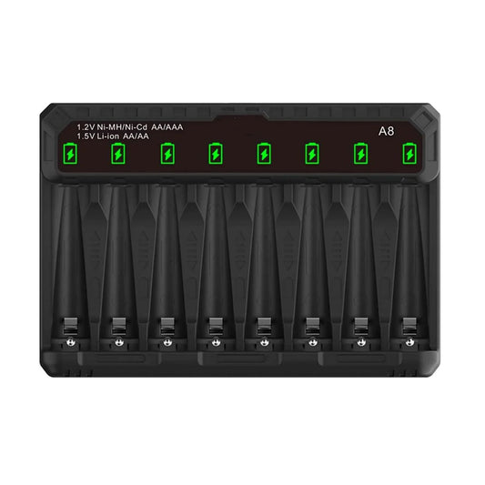 8-Slotuniversal Battery Quick Charger for 1.5V/1.2V Li-Ion Rechargeable AA AAA Batteries for Flashlights Home Tools Child'S Toys