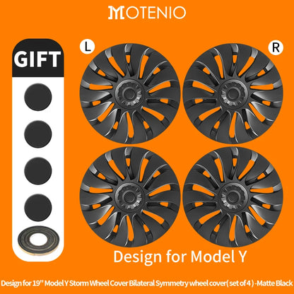 4-Piece Wheel Cap Set for Tesla Model Y (2020-2024) 19-Inch Hubcap Replacement Accessories
