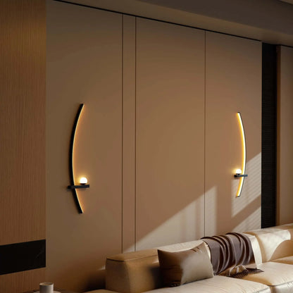 2Pcs Modern Adjustable LED Wall Sconce, 31.5" Arched Metal Bedside Lamp, 3000K Warm Glow, Indoor Use for Bedroom