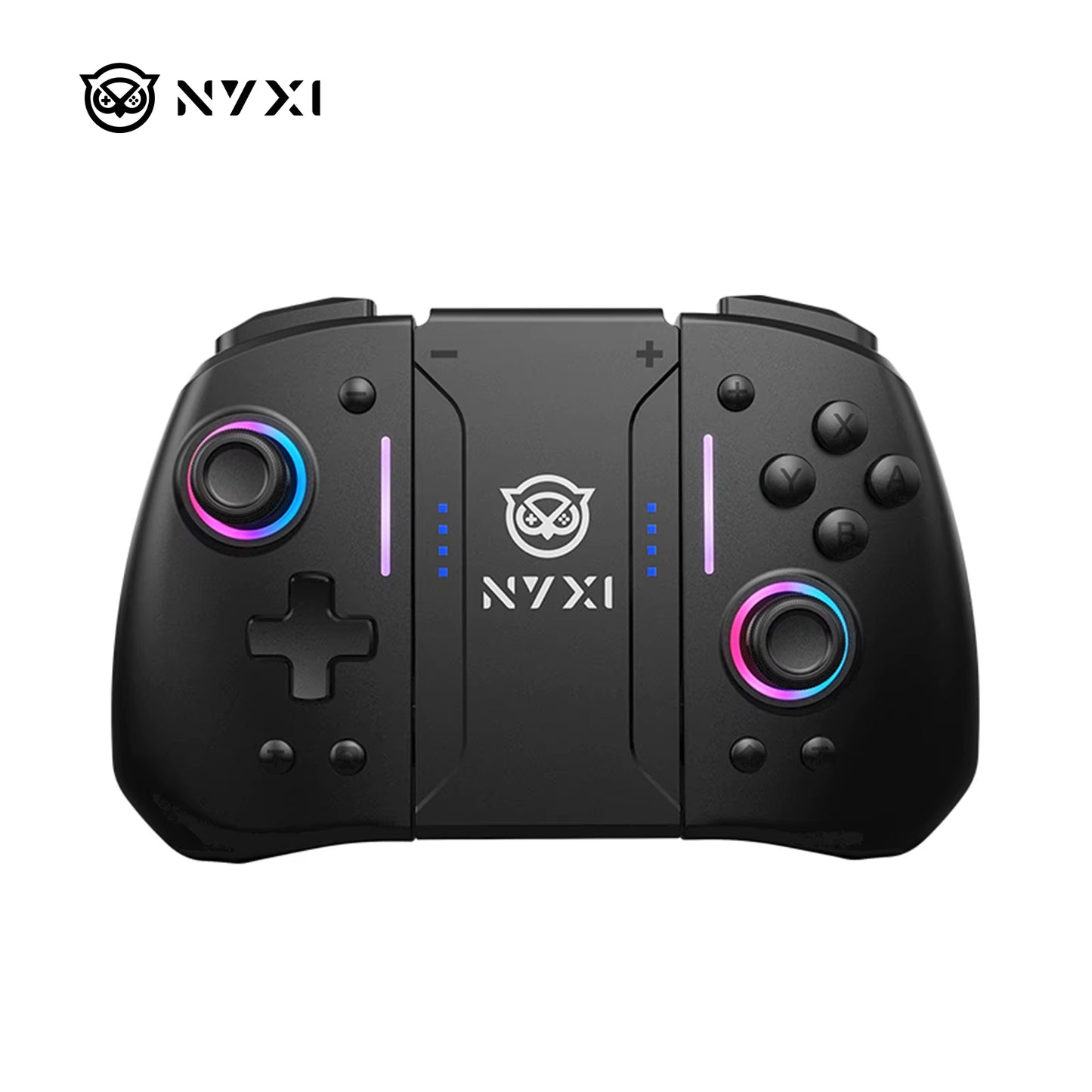 Hyperion Ergonomic Design Wireless Game Controller Black Gamepad with RGB Lights for Nintendo Switch