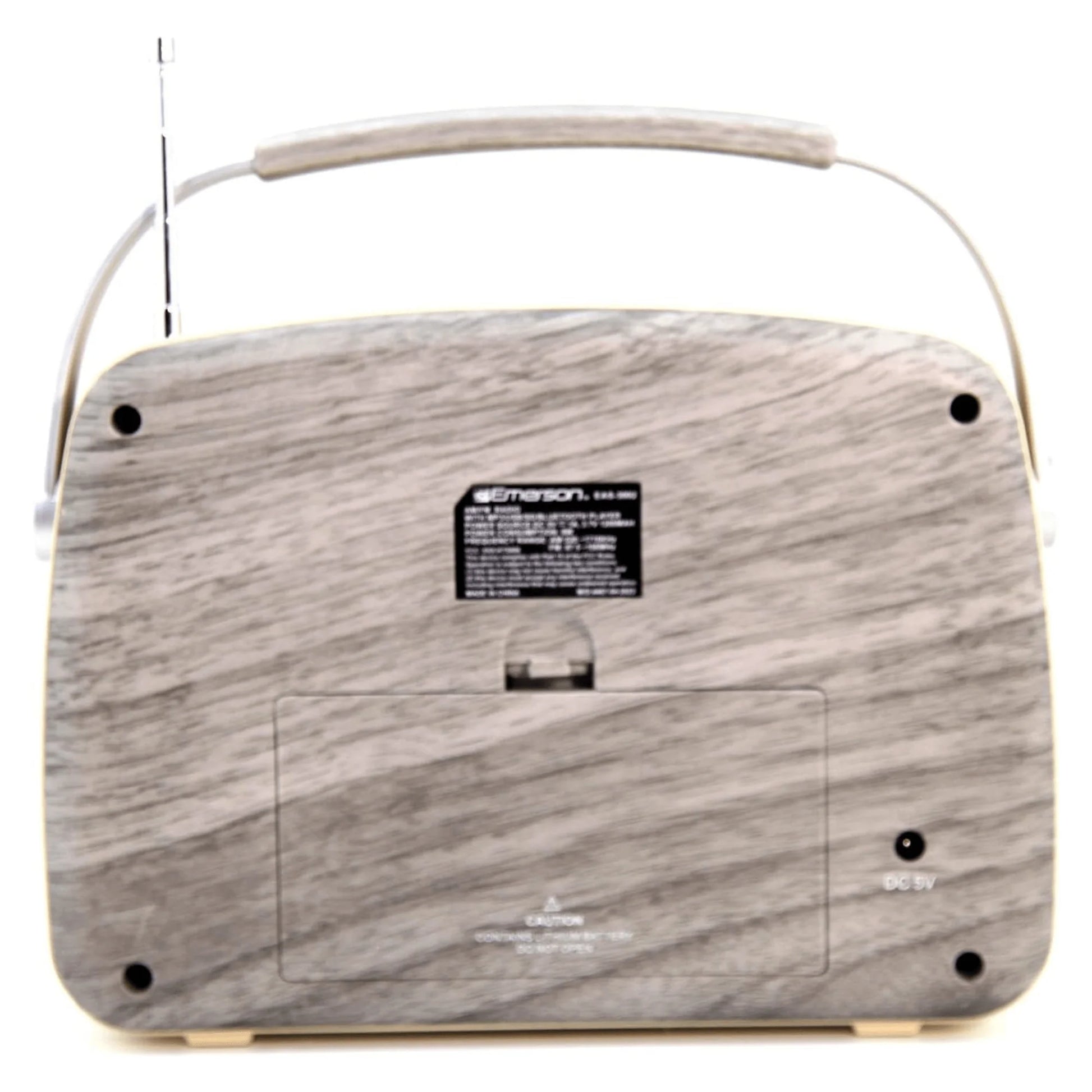 Emerson Portable Retro Radio with Built-In Rechargeable Battery and Memory Set