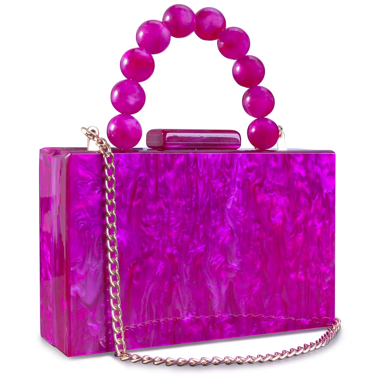 Women'S Wallet and Handbag Beach Flap Wedding Party Crossbody Bag Pearl Marble Dark Green Acrylic Pvc Evening Bag