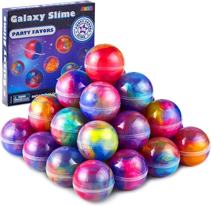 Joyfy 36-Piece Galaxy Slime Cup Party Favors - Stretchy, Non-Sticky, Safe for Classroom Rewards and Birthday Celebrations