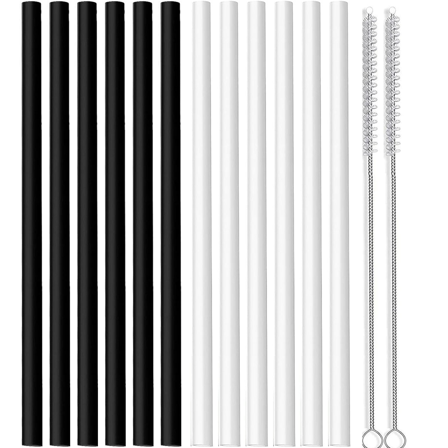 Set of 12 Long Color Replacement Straws for 40 Oz and 30 Oz Tumblers