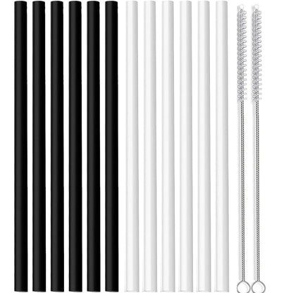 Set of 12 Long Color Replacement Straws for 40 Oz and 30 Oz Tumblers