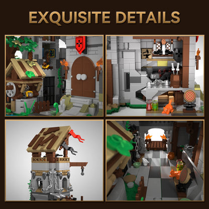 2568-Piece Medieval Knight's Fortress Building Blocks Set - MOC Bricks Model for Assembly and Display, Perfect for Holiday Gifting