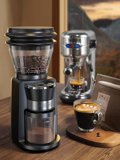 Hibrew Electric Burr Coffee Grinder with 34 Grind Settings for Espresso and Pour Over, Featuring Visual Bean Storage G3