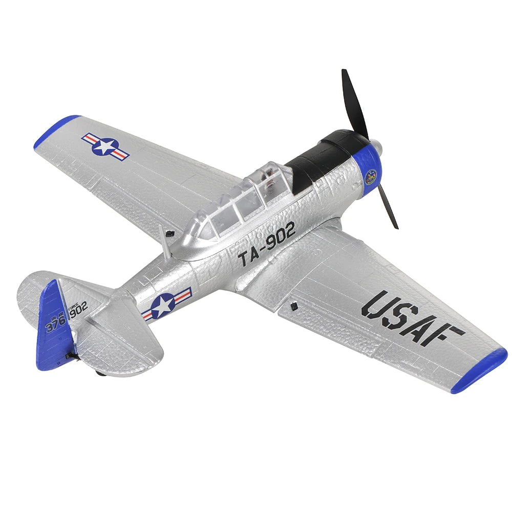 TOP RC HOBBY AT-6 2.4Ghz 4CH 450Mm Wingspan EPP 6-Axis Gyro One-Key U-Turn Aerobatic RC Airplane RTF for Beginners