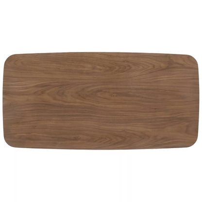 3Pc Radley Wood Coffee Table Set Walnut - Modern Living Room , Beveled Edge Design